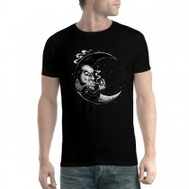 Smoking Moon Nightlife Men T-shirt XS-5XL New