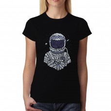 Astronaut Moon Landing Space Mission Womens T-shirt XS-3XL