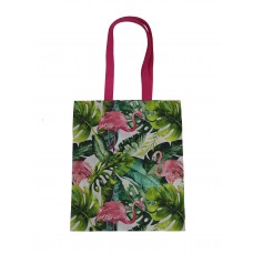 Handmade Eco Shopping Bag Grocery Reusable Design Flamingo