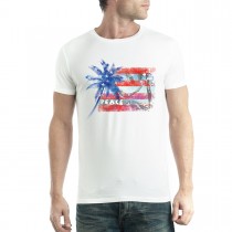 Peace Palm America Flag USA Men T-shirt XS-5XL New