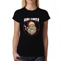 Hail Santa Christmas Womens T-shirt XS-3XL