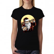 Santa Claus Gangster Womens T-shirt XS-3XL