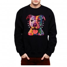 Pitbull Dog Stars Mens Sweatshirt S-3XL