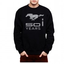 Ford Mustang 50 Years Silver Men Sweatshirt S-3XL New