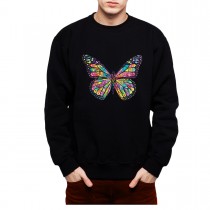 Butterfly Rainbow Colours Mens Sweatshirt S-3XL