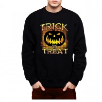 Trick or Treat Halloween Pumpkin Mens Sweatshirt S-3XL