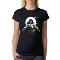 Astronaut Monkey Moon Bananas Women's T-shirt