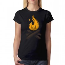 Bonfire Tent Camp Forest Women's T-shirt