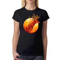 Deer Horns Fire Women's T-shirt