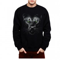 Panther Green Eyes Animals Men Sweatshirt S-3XL