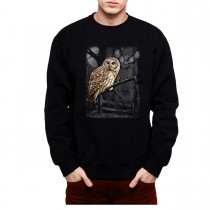 Owl Full Moon Mens Sweatshirt S-3XL