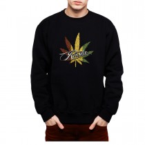 Rasta Leaf Marijuana Men Sweatshirt S-3XL