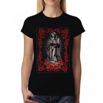 Virgin Mary Rose Jesus Women T-shirt XS-3XL