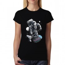 Astronaut Jellyfish Space Walk Womens T-shirt XS-3XL