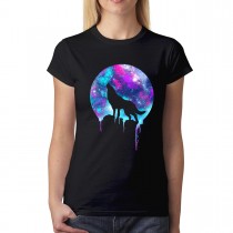 Wolf Moon Galaxy Women's T-shirt XS-3XL