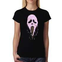 Scream Mask Ice Cream Cone Women T-shirt XS-3XL