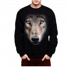 Wolf Face Mens Sweatshirt S-3XL