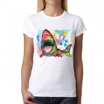 Shark Cubism Women T-shirt XS-3XL