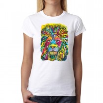Lion Cubism Animals Women T-shirt XS-3XL