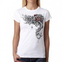 Time Keeper Roses Skull Women T-shirt XS-3XL New