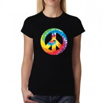 Peace And Love Sign Women T-shirt XS-3XL New