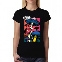 Magic Mushrooms Comic Book Womens T-shirt XS-3XL