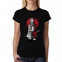 Samurai School Girl Katana Assassin Womens T-shirt XS-3XL