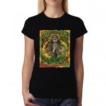 Skeleton Bong Marijuana Dreadlocks Women T-shirt XS-3XL