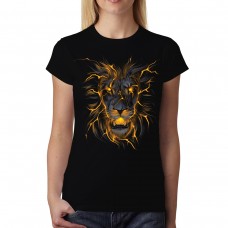 Lion Fire Power Womens T-shirt XS-3XL