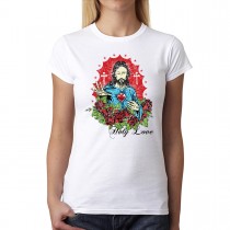 Jesus Christ Roses Cross Women's T-shirt XS-3XL