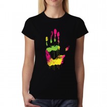 High Five Hand Fingers Womens T-shirt XS-3XL