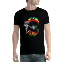 Rasta Cat Dreadlocks Marijuana Men T-shirt XS-5XL