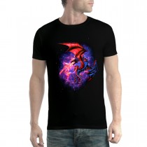 Dragon Space Fight Mens T-shirt XS-5XL