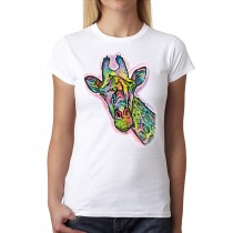 Giraffe Face Animals Women T-shirt XS-3XL