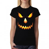 Pumpkin Head Halloween Horror Women T-shirt XS-3XL