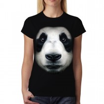 Panda Face Animals Women T-shirt S-3XL New