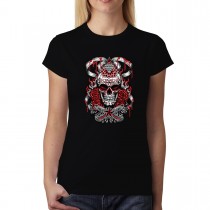 Bloody Skull Diamond Star Womens T-shirt XS-3XL