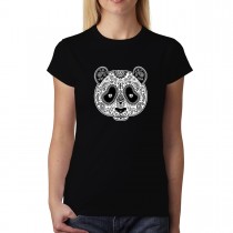 Panda Cross Tattoo Womens T-shirt XS-3XL