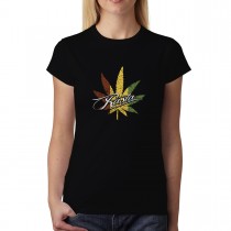 Rasta Leaf Marijuana Women T-shirt XS-3XL