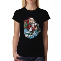 Santa Claus Gift Delivery Womens T-shirt XS-3XL