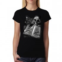 Journal Diary Skull Book Women T-shirt XS-3XL New