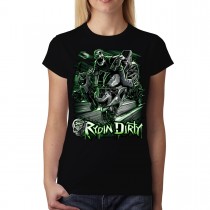 Motorbike Wheelie Rydin Dirty Women T-shirt XS-3XL New