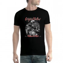 Outlaw Biker Skeleton Mens T-shirt XS-5XL