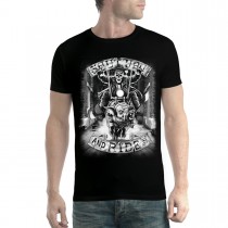 Skeleton Pig Rider Mens T-shirt XS-5XL